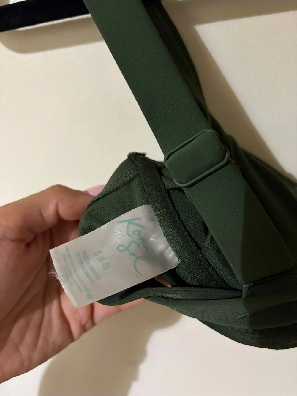 Olive Green Underwire Bikini Top